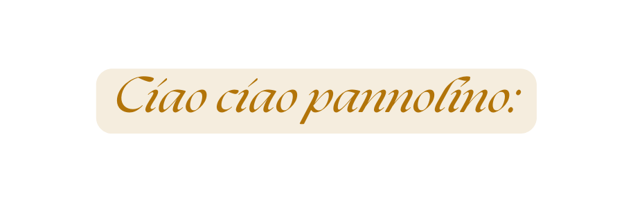Ciao ciao pannolino
